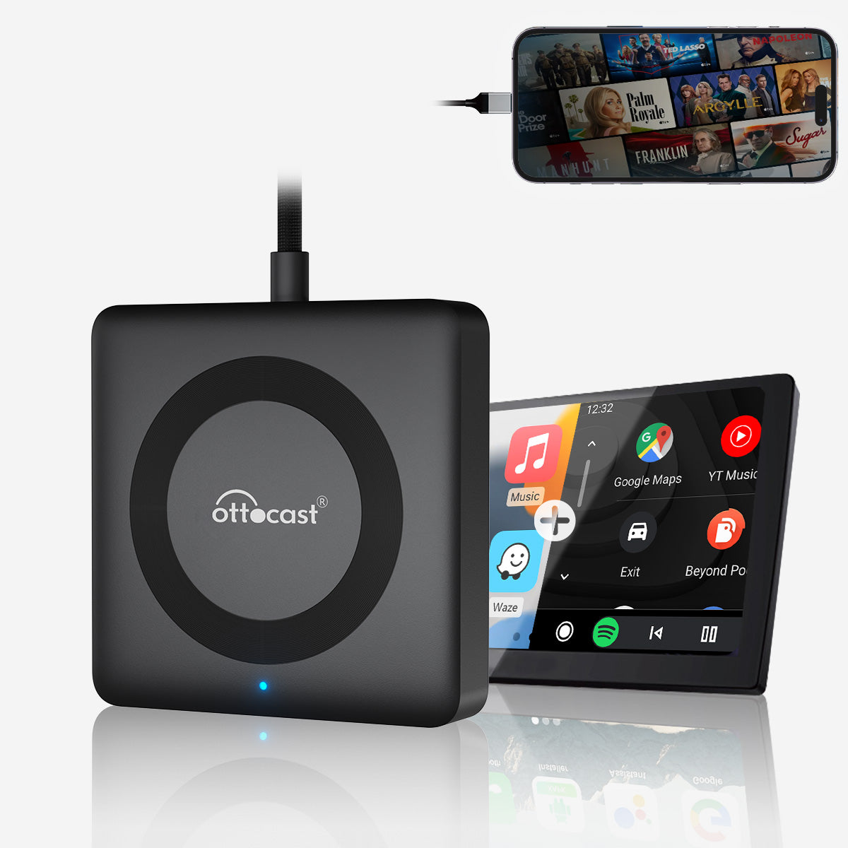 Car TV Mate Max - Wireless CarPlay & Android Auto with HDMI Multimedia