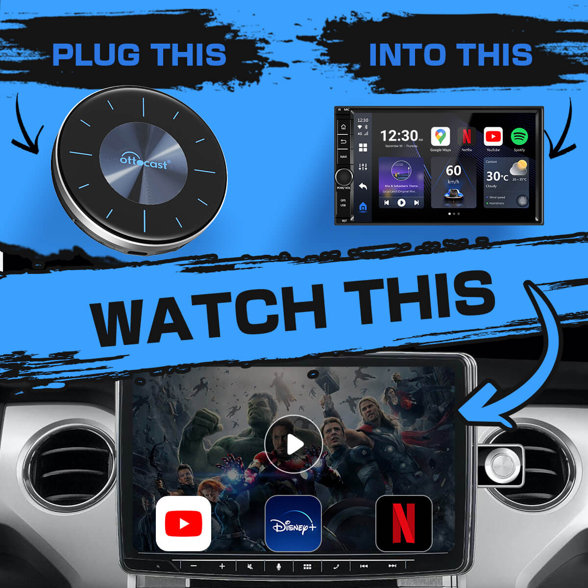 (Today Special Offer 26% OFF) OttoAibox P3 CarPlay AI Box