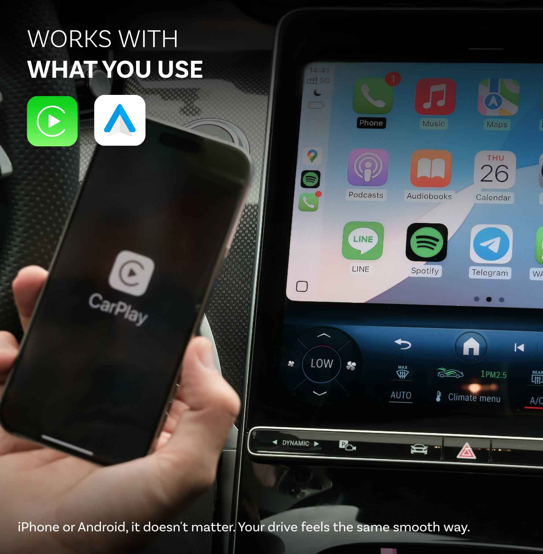 Ottocast Mini Pico Wireless CarPlay/Android Auto Adapter